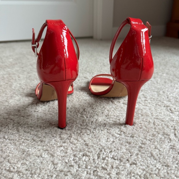 Vince Camuto Women's Leather Lauralie Glamour Red Ankle Strap Heeled Sandal 10 - Picture 5 of 10